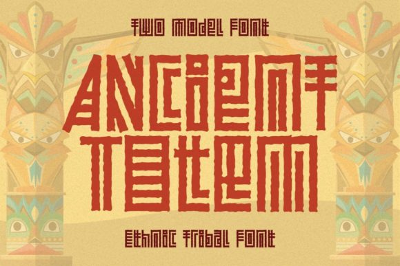 Ancient Totem: Ethnic Tribal Display Font for Bold Branding