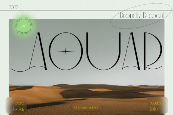 Aouar: A Minimalist Display Font for Elegant Editorial Identity