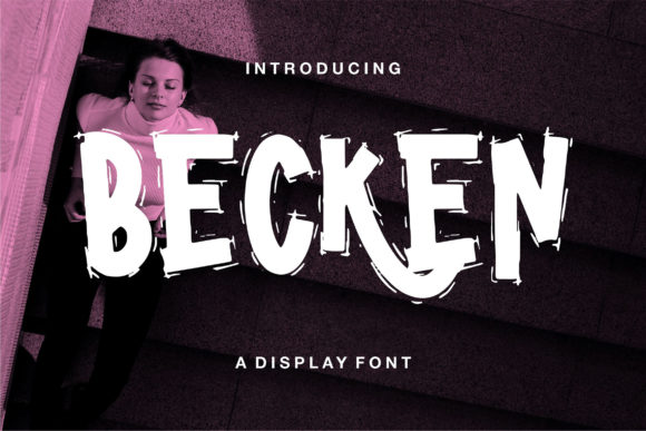 Becken Display Font for Bold Handmade Labels & Invitations