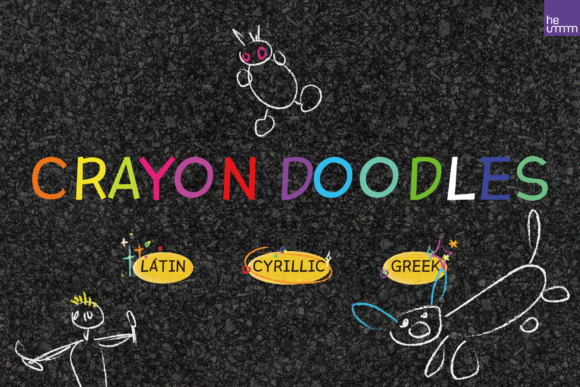 Crayon Doodles: A Clean Casual Display Font for Editorial Design
