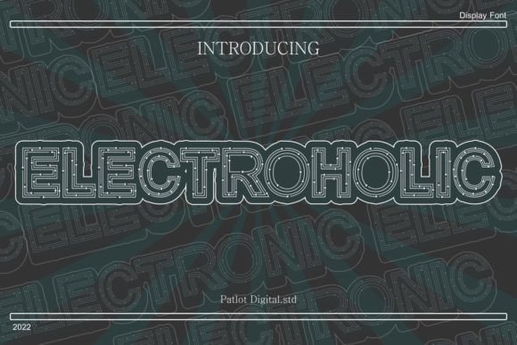 Electroholic Display Font for Editorial Impact