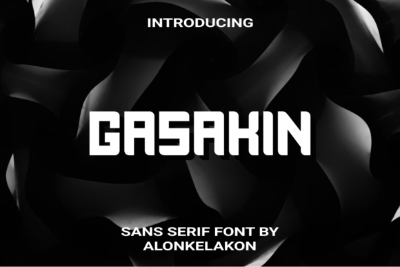 Gasakin Display Font for Bold Handmade Labels & Packaging
