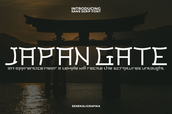 Japan Gate Display Font for Authentic Japanese Craft Projects