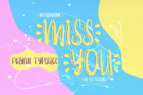 Miss You Font: Playful Display Typeface for Campaign Graphics