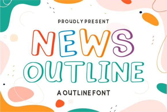 News Outline Font: Bold, Underlined Display Fonts for Playful Branding