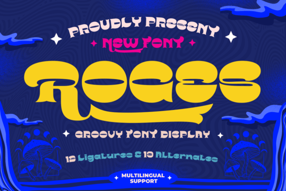 Roges: A Trippy Hippie Retro Font for Thoughtful Editorial Design