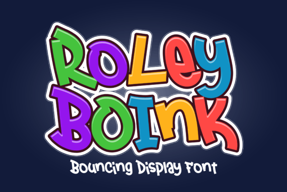 Roley Boink Font: Bold, Cute & Colorful Display Fonts for Marketers