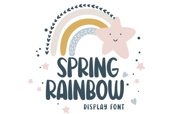 Spring Rainbow Display Font for Editorial Creativity