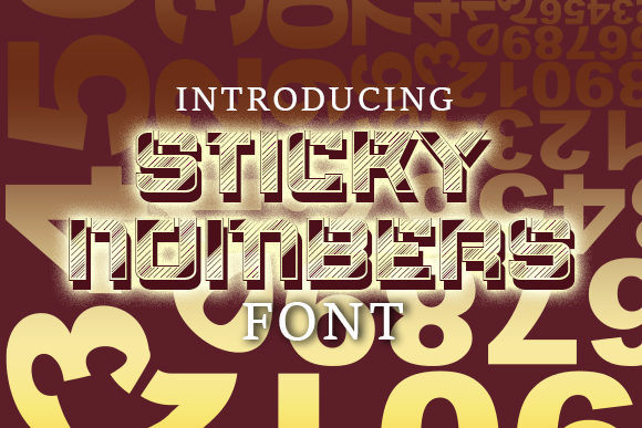 Sticky Numbers Display Font for Modern Digital Design