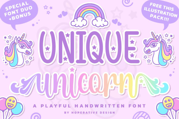 Unique Unicorn Font for Playful Branding