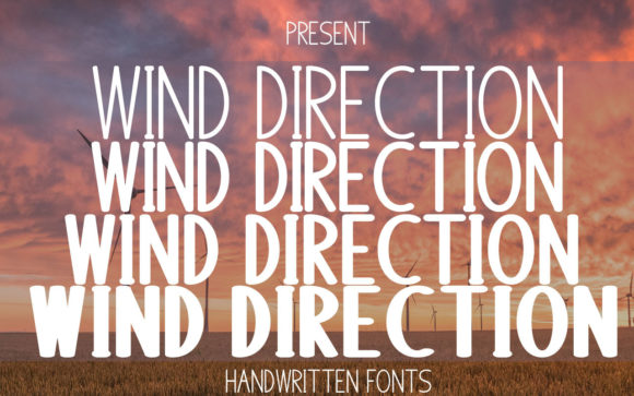 Wind Direction Font for Modern Handmade Brands