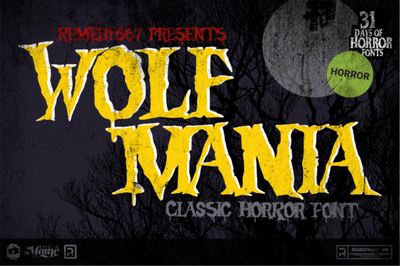 Wolf Mania: A Bold Horror Display Font for Impactful Design